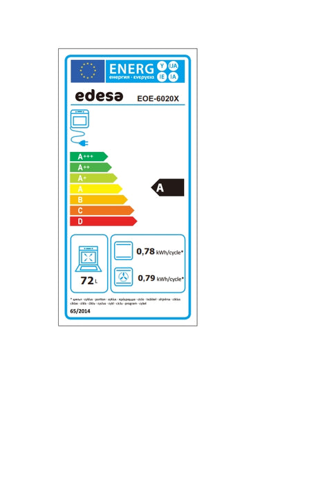 Horno Edesa Easy-Clean Multifunción 70L